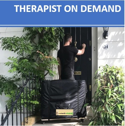 Photo shows "THERAPIST ARRIVED FOR HOME SERVICE"
